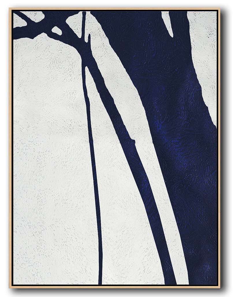 Navy Blue Minimalist Art #NV193B